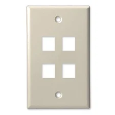 SCP 204 - 4 PORT - KEYSTONE WALL PLATE -SINGLE GANG - 10 EA/PER PACK