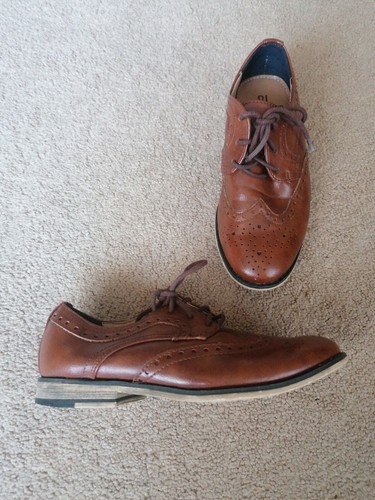 River Island Brogue Brown Tan Lace Up 