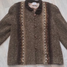 Handwoven Wool Button Up Jacket East & Weft Beautiful Unique Thick Wool Coat