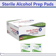 200 MEDIUM ALCOHOL PREP PADS Wet Sterile Antiseptics Pack Manufacter Sealed