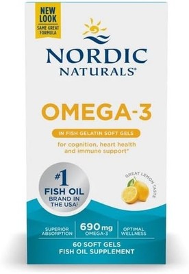 Nordic Naturals Omega-3, 690mg, Zitronengeschmack, 60 Fisch-Weich  OVP NP: 69,- 