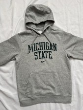 NEW Nike Michigan State Pullover Gray Hoodie Sweatshirt Size Men s Medium M31777