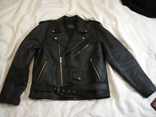 Giacca biker pelle pesante nera 46 classica Brando YKK - Foto 24 di 24