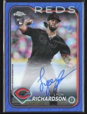 Lyon Richardson 2024 Topps Chrome Blue Refractor RC Auto /150 #RA-LR Cincinnati