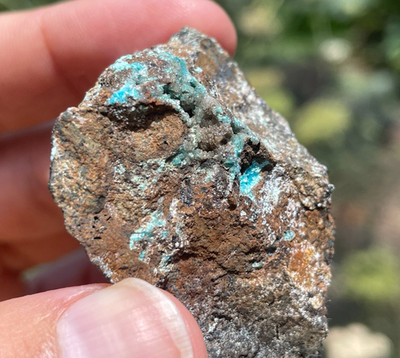 Aurichalcite, Hemimorphite, Magnetite - Cerro Gordo Mine, Inyo Co., California