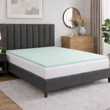 1-Inch High Density Medium Firm Foam Mattress Topper, Certipur-Us Certified for