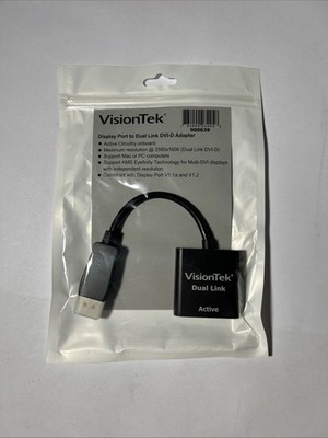 VisionTek DisplayPort to Dual Link DVI-D Active Adapter (M/F) (900639)