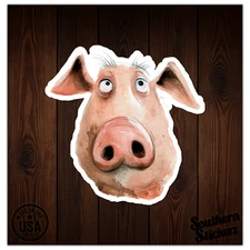 Funny Pig - Vinyl Decal Sticker - Car Window Laptop - ebn12320