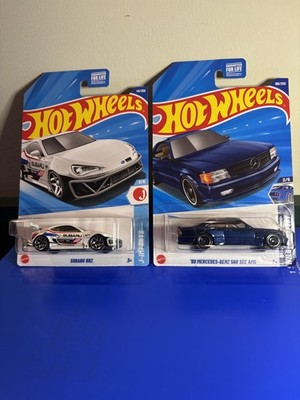 HOT WHEELS LOT OF 2 #48 SUBARU BRZ & '89 MERCEDES-BENZ 560 SEC AMG #186