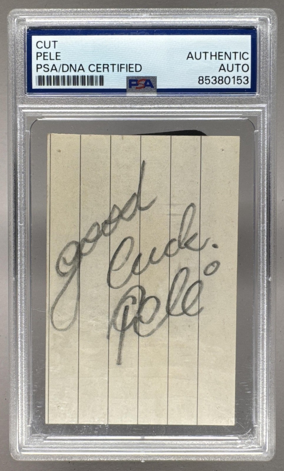85380153 Pele IP Inscribed Auto PSA DNA AUTH view 1