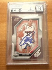 Stephen Curry 2009-10 UD Draft Edition Autograph Rookie Card #34 BGS 9 BAS 10. rookie card picture