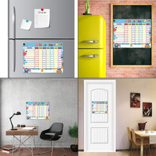 Dry Erase Chore Chart for Kids Reward Chart Reusable Self-Adhesive Behavior Char