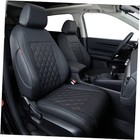  HRV Seat Covers Full Set 2019-2022 Sport,EX,EXL,Touring Leatherette(Black/Red)