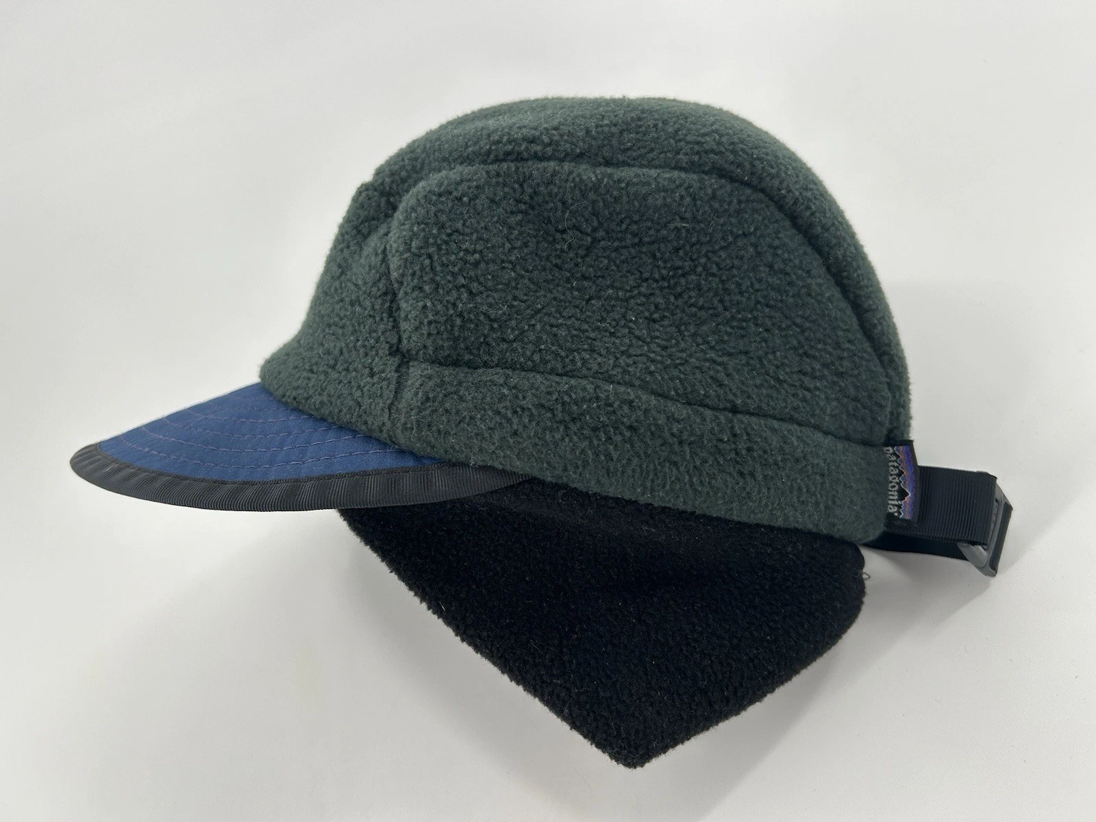 Rare Vintage 90’s Patagonia Duckbill Earflap Fleece Hat Panel Cap Sherpa Small