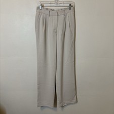 Quince Women Stretch Crepe Pleated Wide Leg Pants Sand 6 32" - Marks