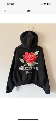 Willy Chavarria x Adidas Rose Zip Hoodie - Size Medium - Black