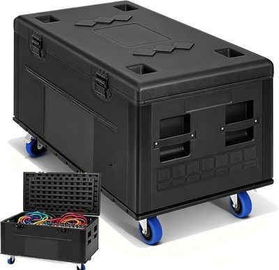 Heavy Duty ATA Rolling Road Case 35''Cable Trunk Road Case for Pro Audio Storage