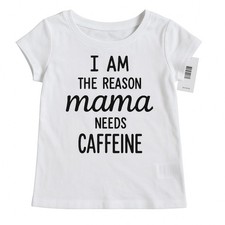 The Children's Place White Tee with Fun Black Print