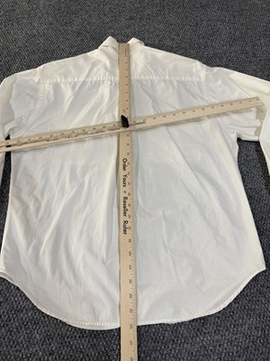 Vintage Banana Republic Shirt Womens 12 White Button Front Long