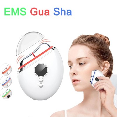 EMS Gua Sha elektrisch Gesichtsmassagegerät Face Massager Facelift Anti Aging DE