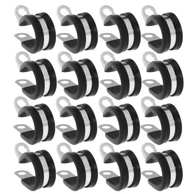 Nayciiy 12 PCS Stainless Steel Cable Clamp Assortment Kit 3/4 Inch, Black 