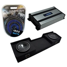 Fits 99-06 Chevy Silverado Ext Cab Alpine SWT-10S4 Dual 10 Sub Box HA-A800.1 Amp