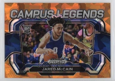 2024 Prizm Draft Picks Campus Legends Orange Ice Jared McCain #6 Rookie RC 1fa0