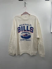 NWT '47 Brand Buffalo Bills Sweatshirt Women's X-large White Oversized Crew Neck