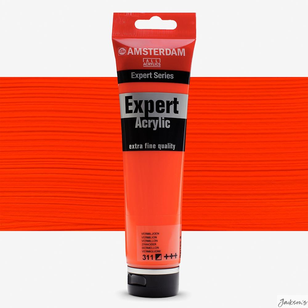 Royal Talens Amsterdam Expert Acrylic Paint Tube 150ml Vermillion PO73