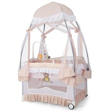 4-in-1 Pack Play W/ Canopy Portable Baby Playard w/Changing Table Infant