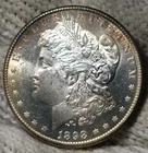 1898-o Morgan Silver Dollar Brilliant Uncirculated Cameo With Mirrors Toned