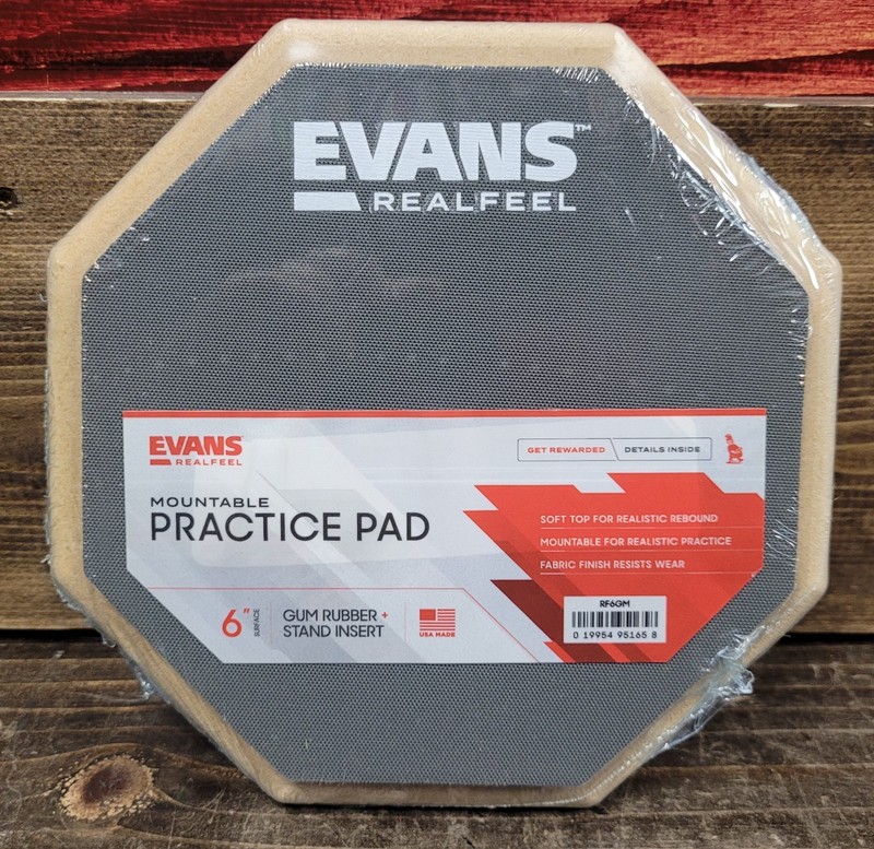 Evans Realfeel (RF6GM) Practice Pad (New) (Small Tear)