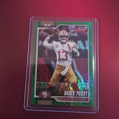 2026 Topps Flagship Football Brock Purdy #185 Green Sand Glitter /99 SF 49ers