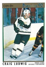 1991-92 O-Pee-Chee Premier - Craig Ludwig #80 Minnesota North Stars