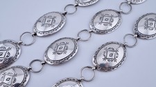 152g 35" Navajo Sterling Silver Concho Belt Vintage Native American Hammered