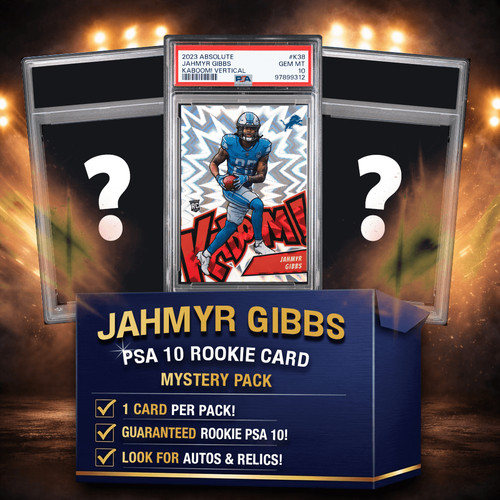 Jahmyr Gibbs PSA 10 Graded Rookie Football Card Mystery Box