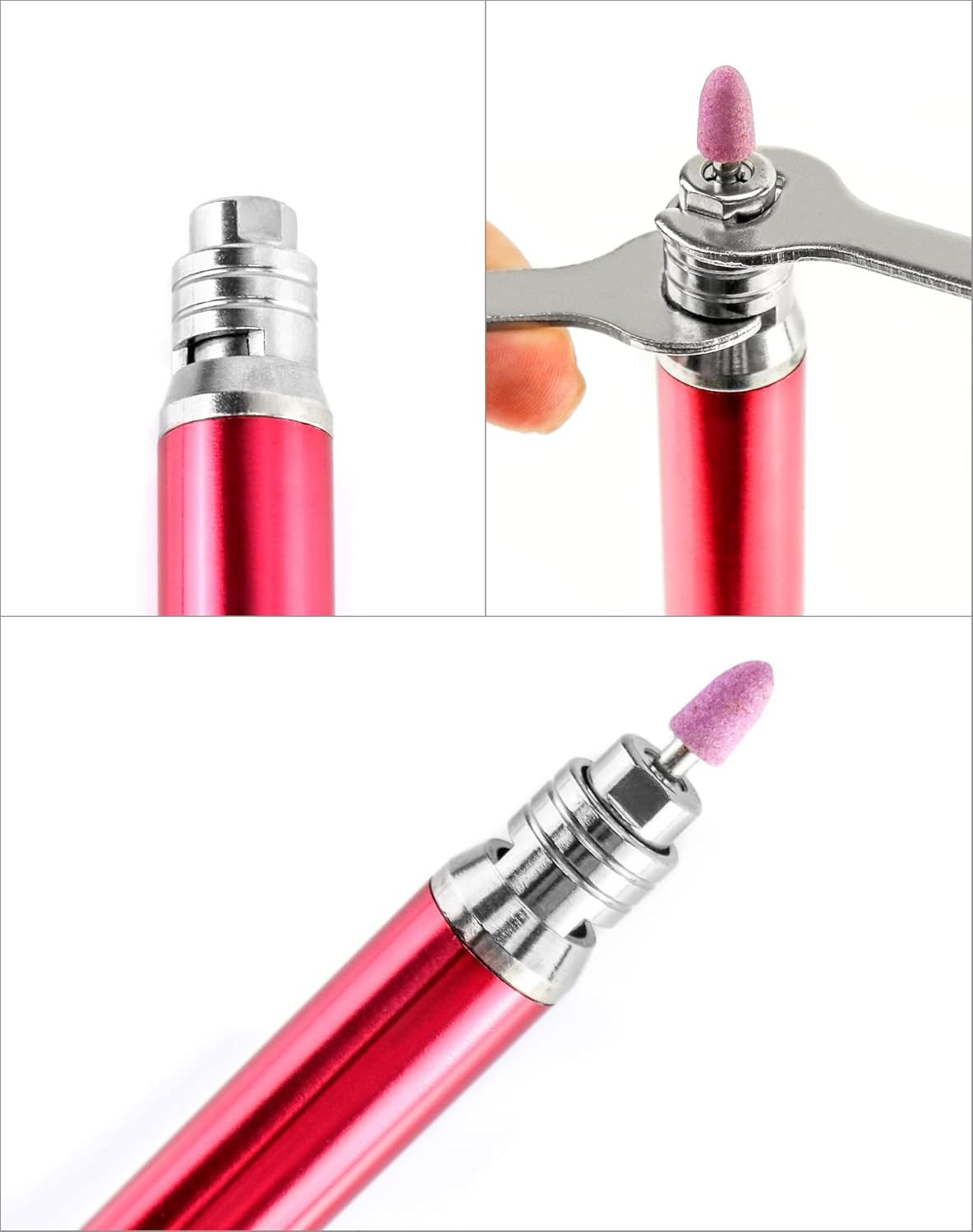 QWORK Air Micro Grinder, 1/8" Mini Pencil Polishing Cutting Tool Pneumatic Penci