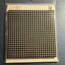 NEW! Simon Says Stamp-SOLID GRID  6" x 6"  Rubber Background Stamp