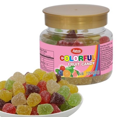 Assorted Flavor Spice  Drops Chewy Jelly Candy  Fruit Snack Bulk Jar 7.05oz