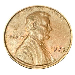 1973 Lincoln Penny No Mint Mark  Some Use Smudging On The Reverse
