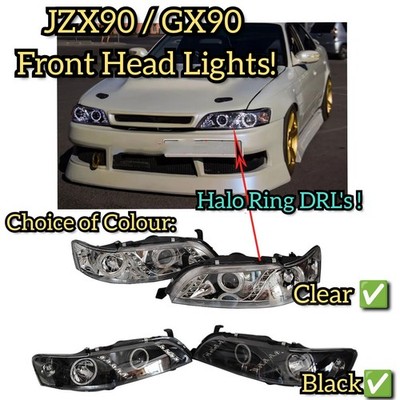NEW LED FRONT LIGHTS  Toyota CHASER JZX90 x2 GX90 Pair Mark II 2 LX90 Headlights
