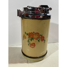 Dispenser caffè da parete vintage MCM cucina tutto metallo arancione papavero