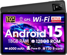 10 Inch Tablet, Android Tablet 10 Inch, Android 15 Tablet with 18GB RAM 128GB RO