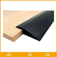 Durable Rubber Threshold Ramp Flexible PVC Floor Transition Strip Black 1m