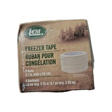 LEM Products Freezer Tape, 60 Yards Per Roll, 4 Count Large, white