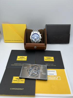 FROM JAPAN公式アカウント01 さん交渉中BREITLING 時計BOX Breitling Chronomat 44mm Blue Mother of Pearl Dial Limited Box