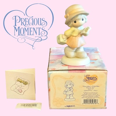 Precious Moments Little Moments Thursday's Child Has Far To Go Figurine 2000 NIB