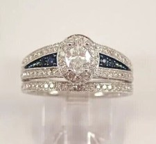 2 Ct Oval Cut Simulated Women's Wedding Bridal Ring Set 14K White Gold Plated