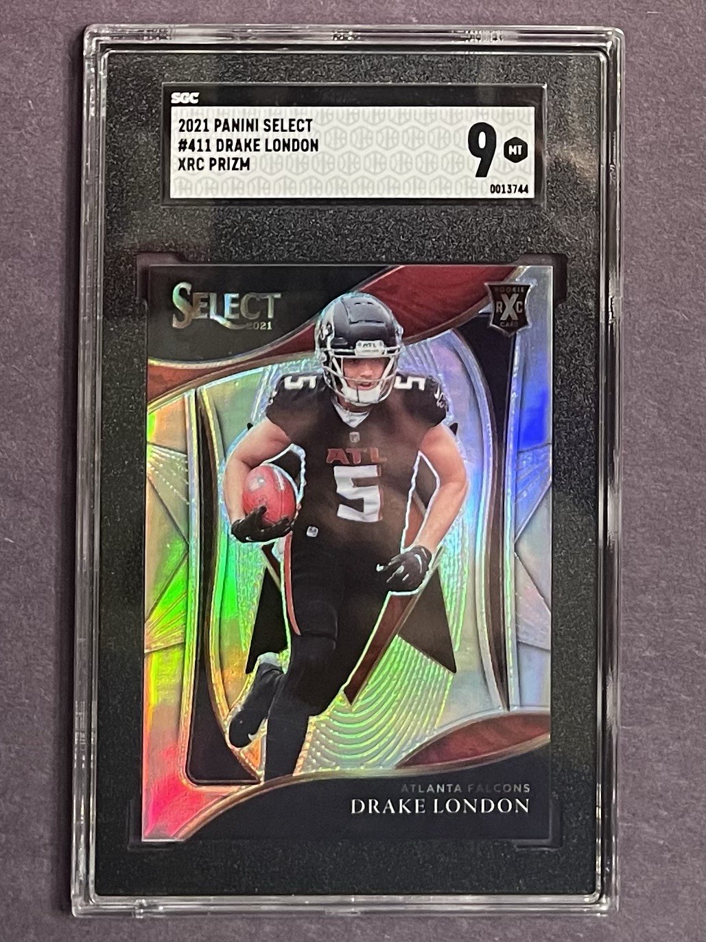 2021 Select Drake London Silver XRC Rookie RC SGC 9 Mint