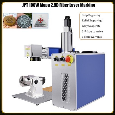 JPT 2.5D 100W M7 Fiber Laser Marking Machine Metal Deep carved relief Marking EU
